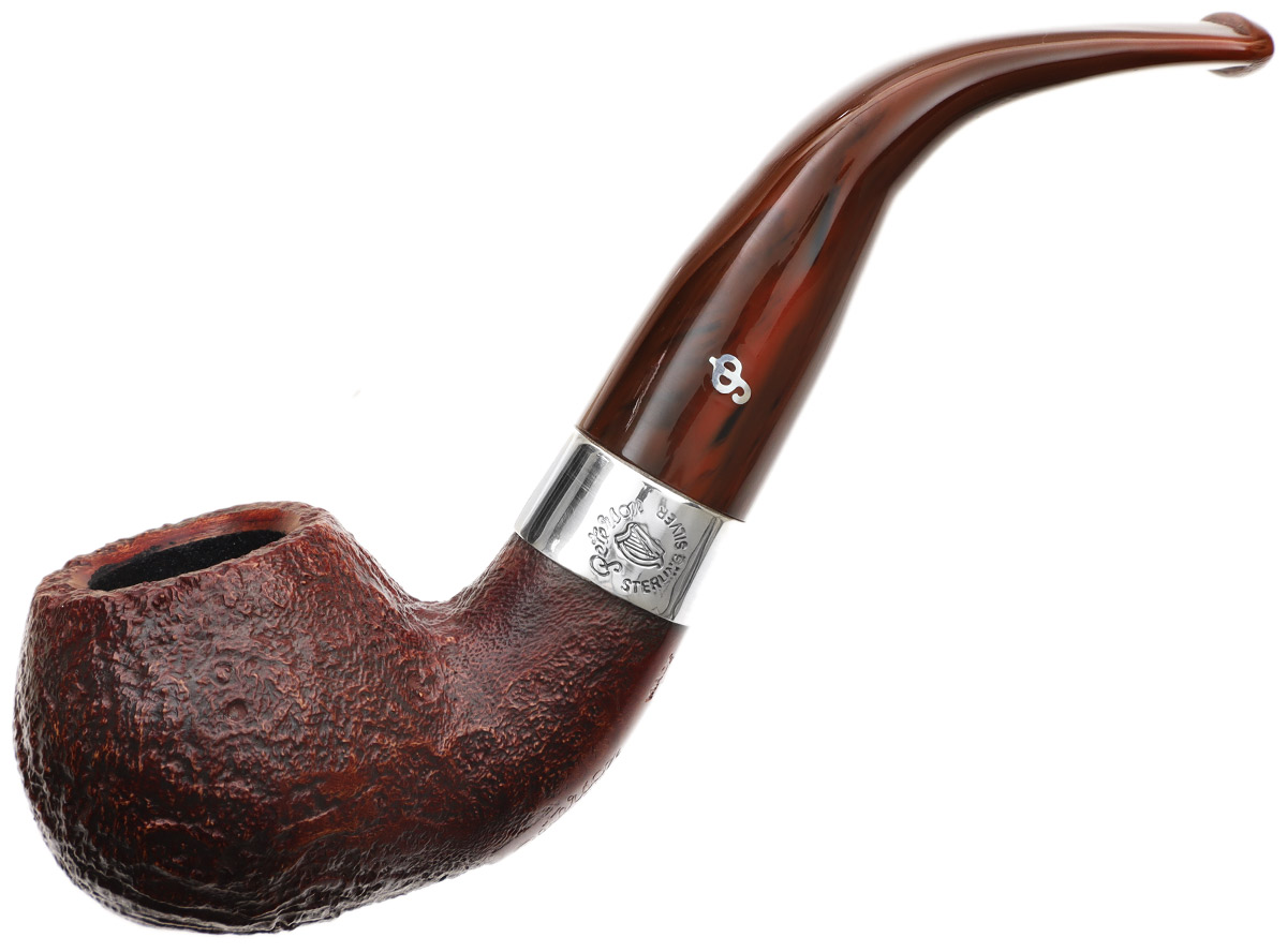 Irish Seconds Sandblasted Bent Apple with Silver Band Fishtail (2)