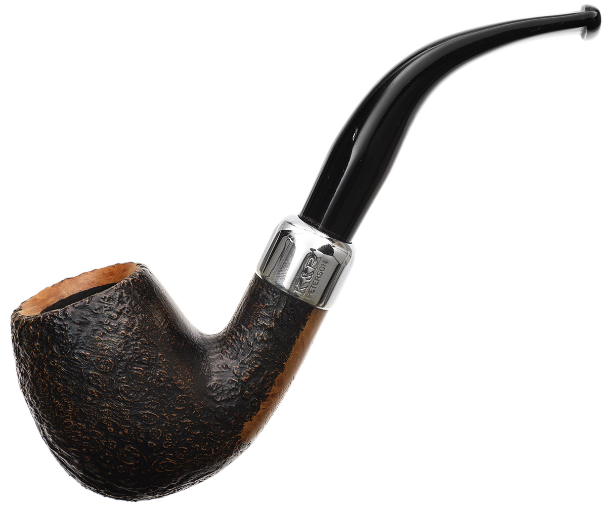 Irish Seconds Sandblasted Bent Billiard with Army Mount Fishtail (3)