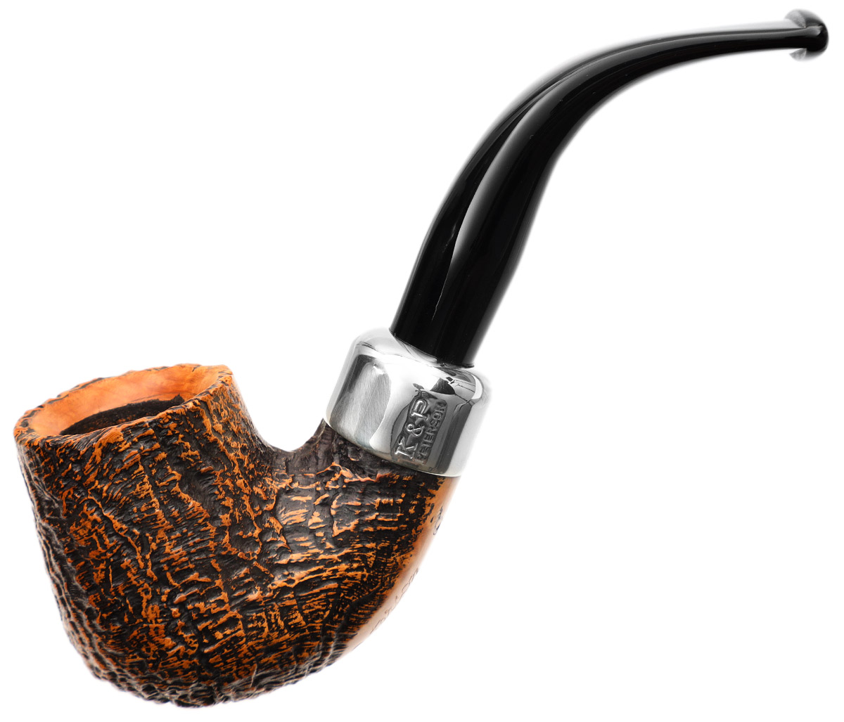 Irish Seconds Sandblasted Bent Billiard with Army Mount Fishtail (3)
