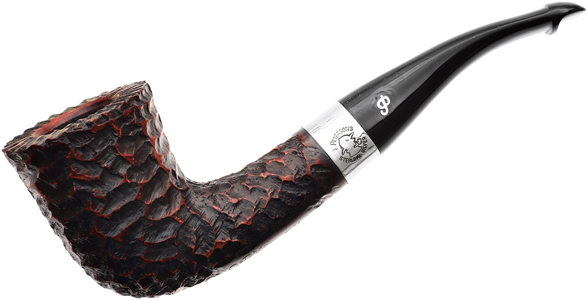 Irish Seconds Rusticated Bent Dublin with Silver Band P-Lip (2)