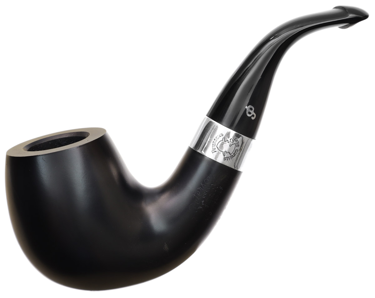 Irish Seconds Smooth Bent Billiard with Silver Band P-Lip (2)