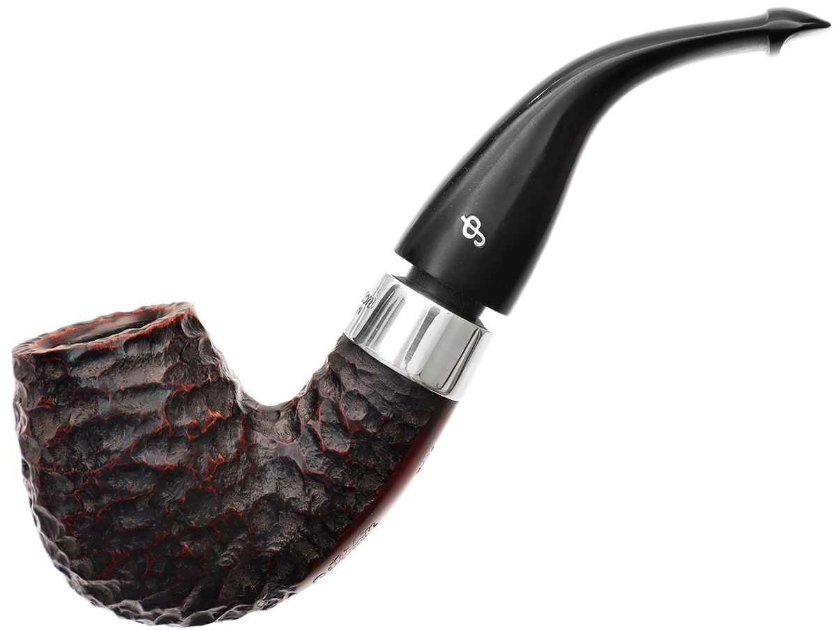 Irish Seconds Rusticated Bent Billiard with Silver Army Mount P-Lip (1)