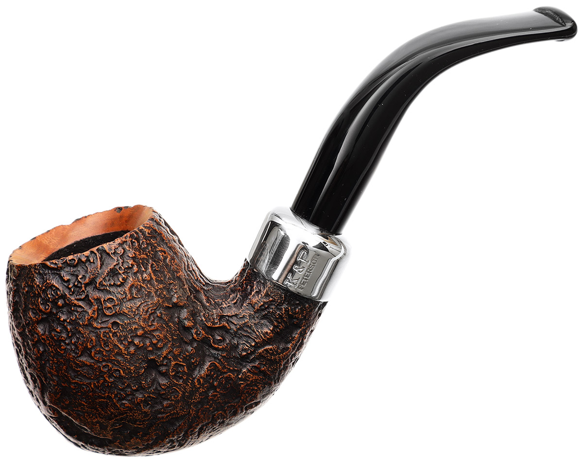 Irish Seconds Sandblasted Bent Billiard with Army Mount Fishtail (3) (9mm)