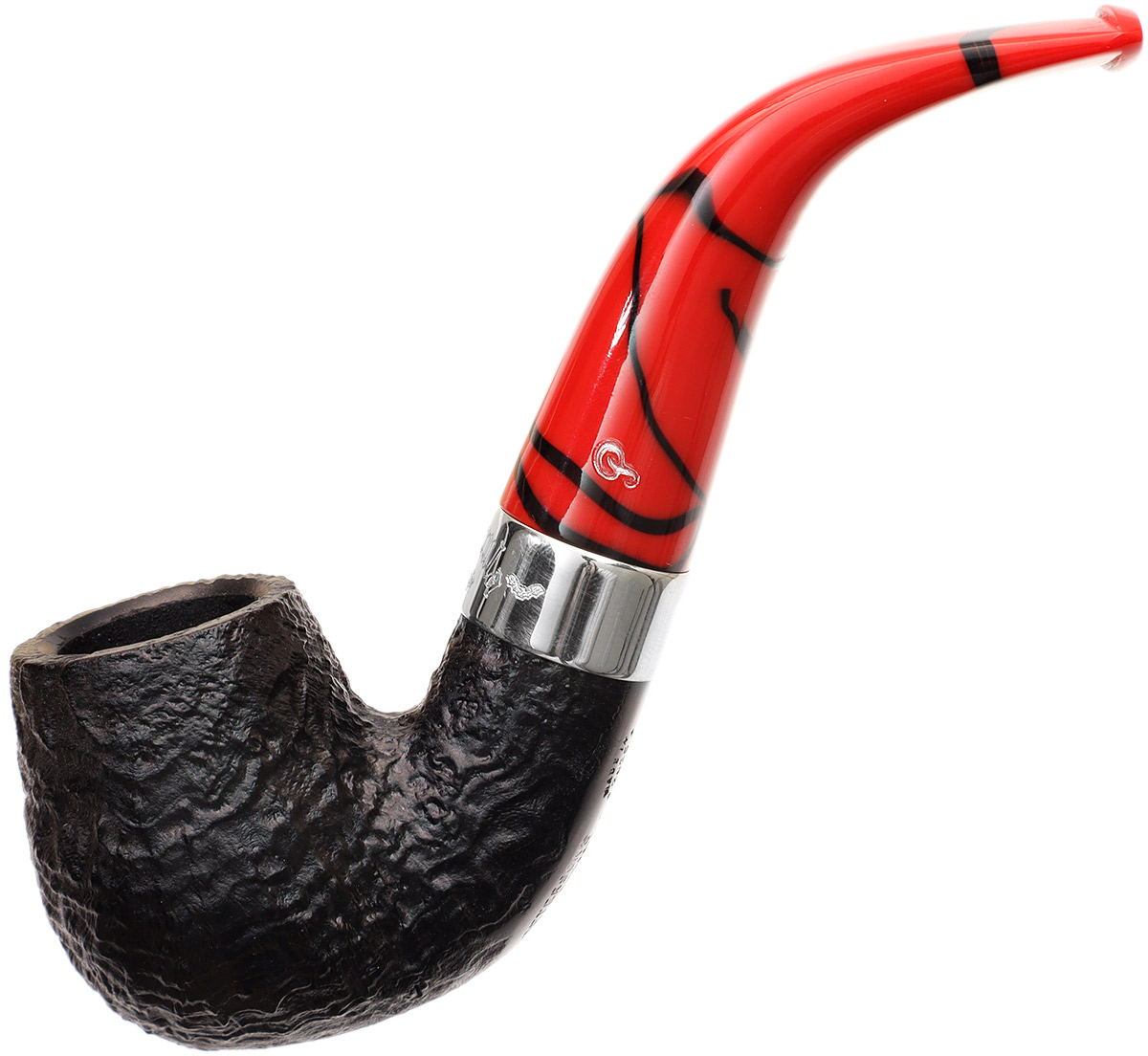 Irish Seconds Sandblasted Bent Billiard Fishtail (3) (9mm)
