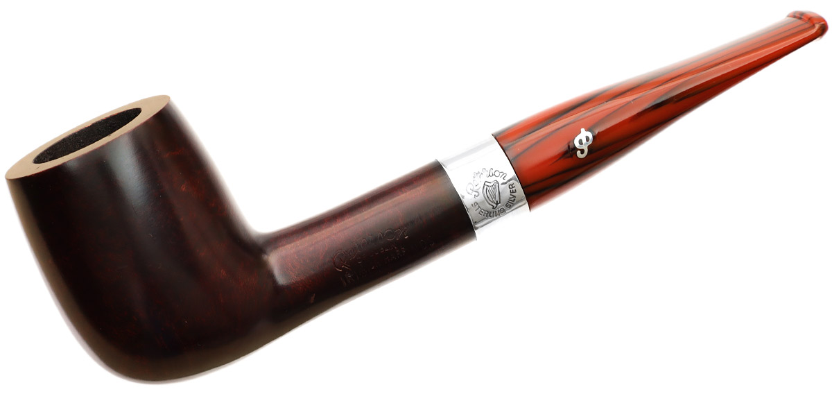 Irish Seconds Smooth Billiard with Silver Band Fishtail (2) (9mm)