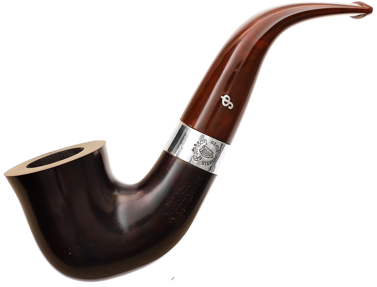 Irish Seconds Smooth Calabash with Silver Band Fishtail (2) (9mm)