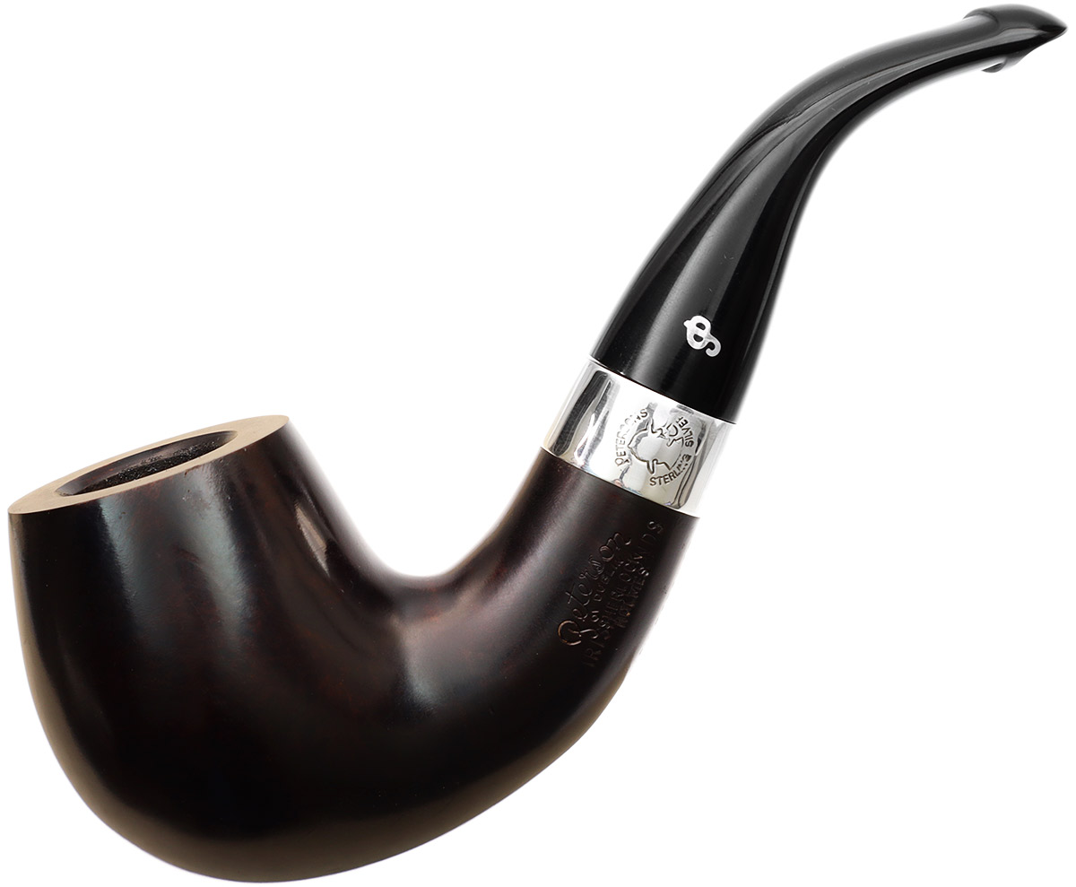 Irish Seconds Smooth Bent Billiard with Silver Band P-Lip (2) (9mm)