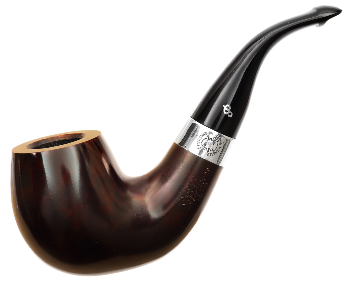 Irish Seconds Smooth Bent Billiard with Silver Band P-Lip (2)