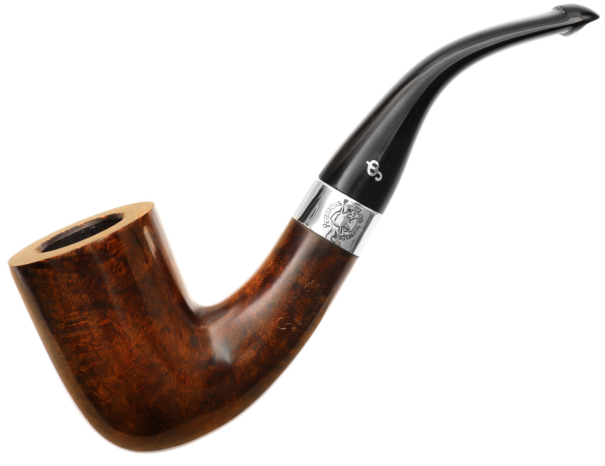 Irish Seconds Smooth Bent Billiard with Silver Band P-Lip (2)