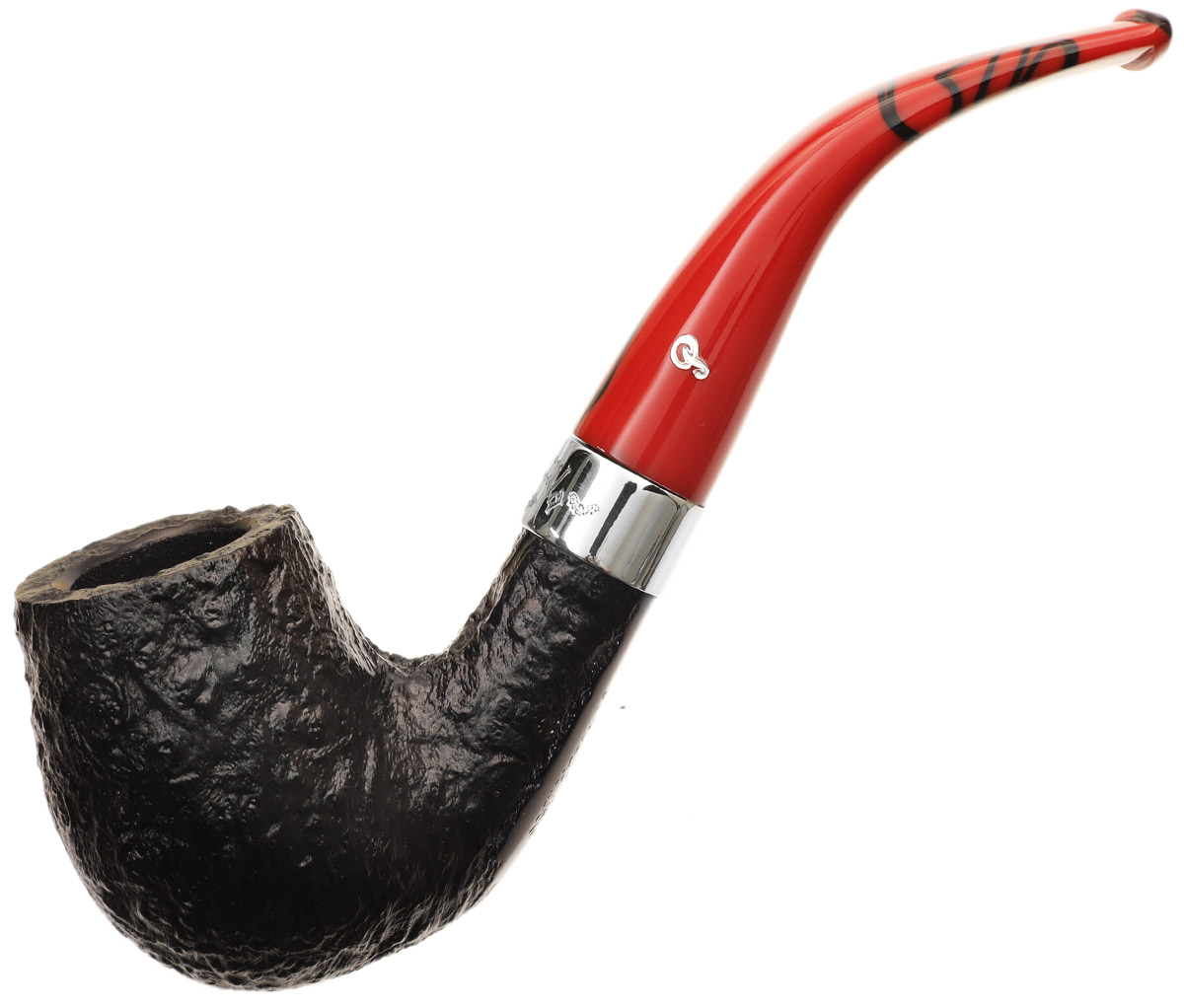 Irish Seconds Sandblasted Bent Billiard Fishtail (3) (9mm)