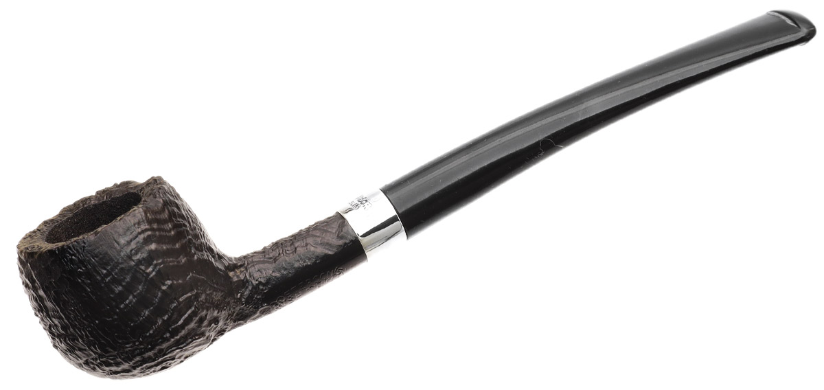 Irish Seconds Sandblasted Bent Apple with Silver Band Fishtail (3)