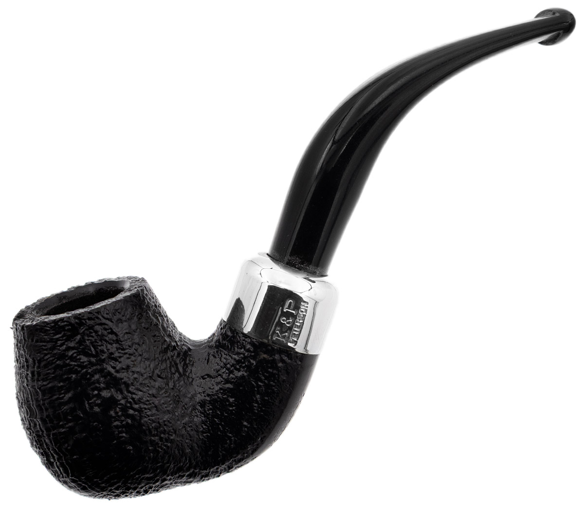 Irish Seconds Sandblasted Bent Billiard with Army Mount Fishtail (3)