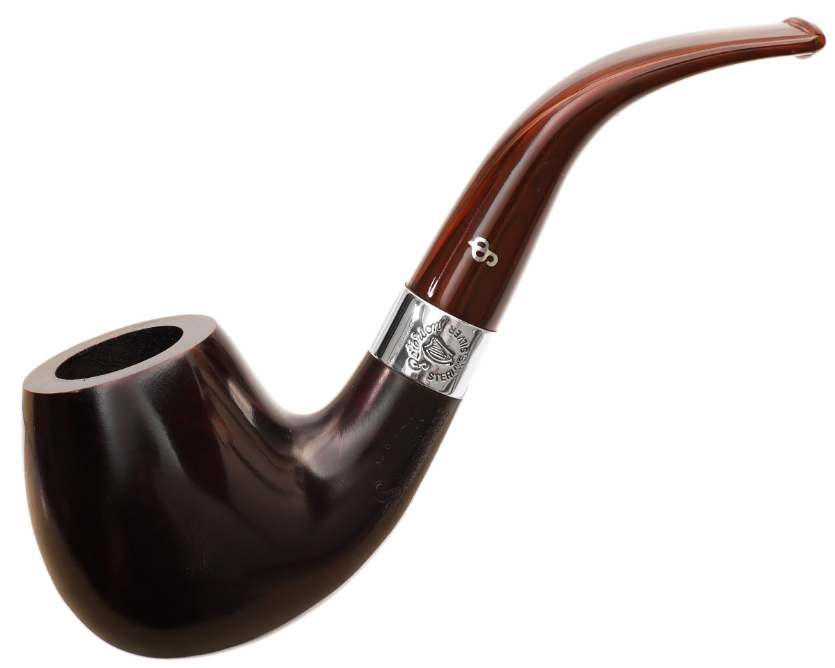 Irish Seconds Smooth Bent Brandy with Silver Band Fishtail (2)