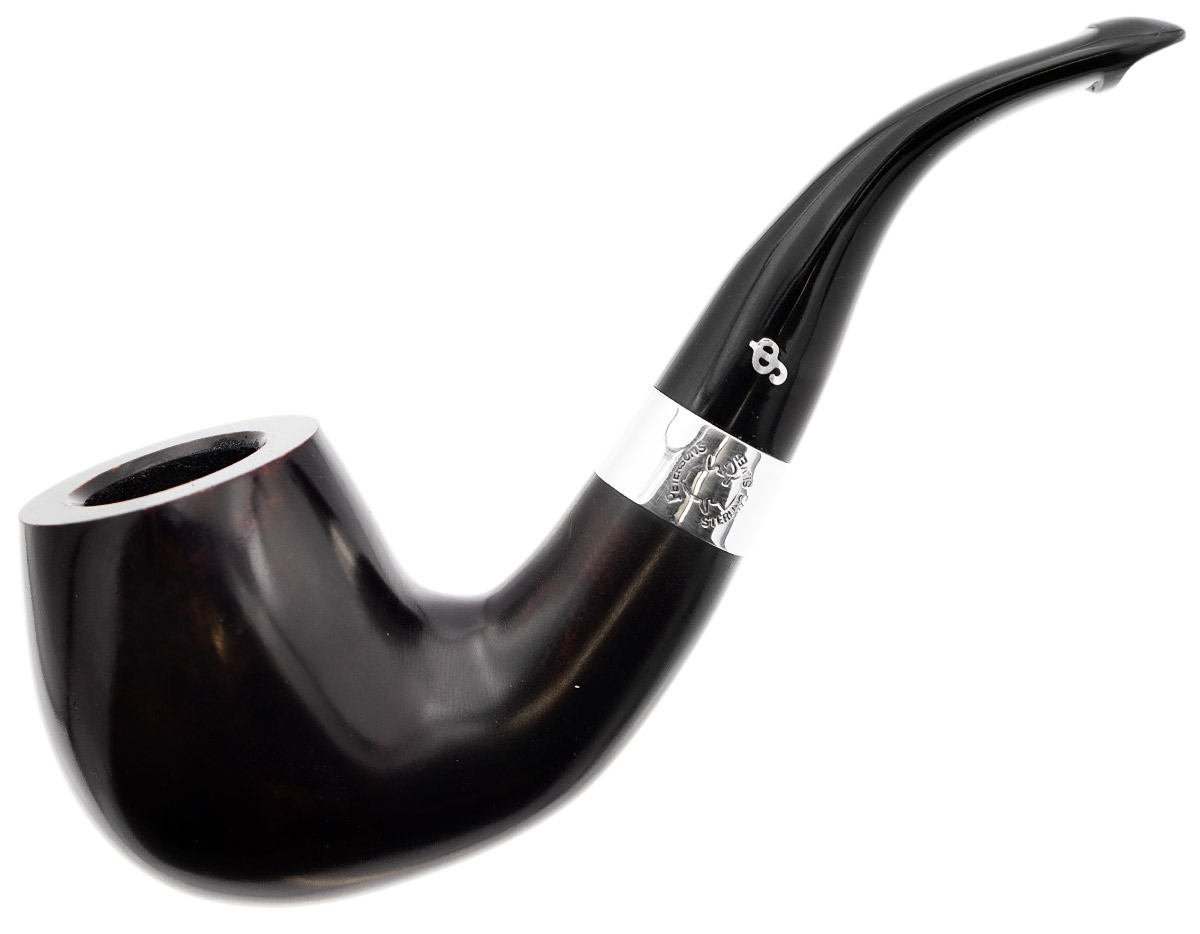 Irish Seconds Smooth Bent Billiard with Silver Band P-Lip (2)