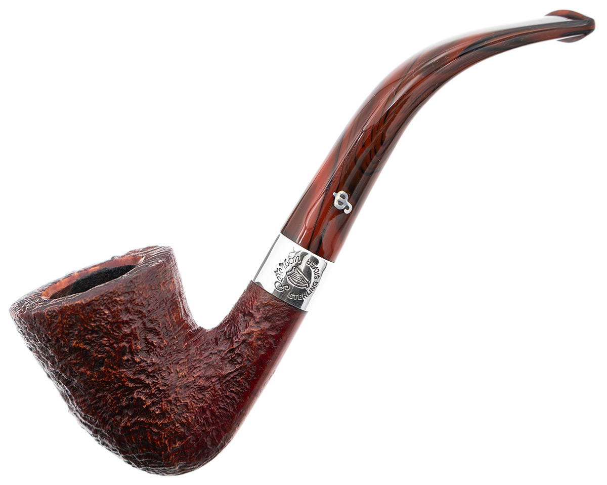 Irish Seconds Sandblasted Bent Dublin with Silver Band Fishtail (2)