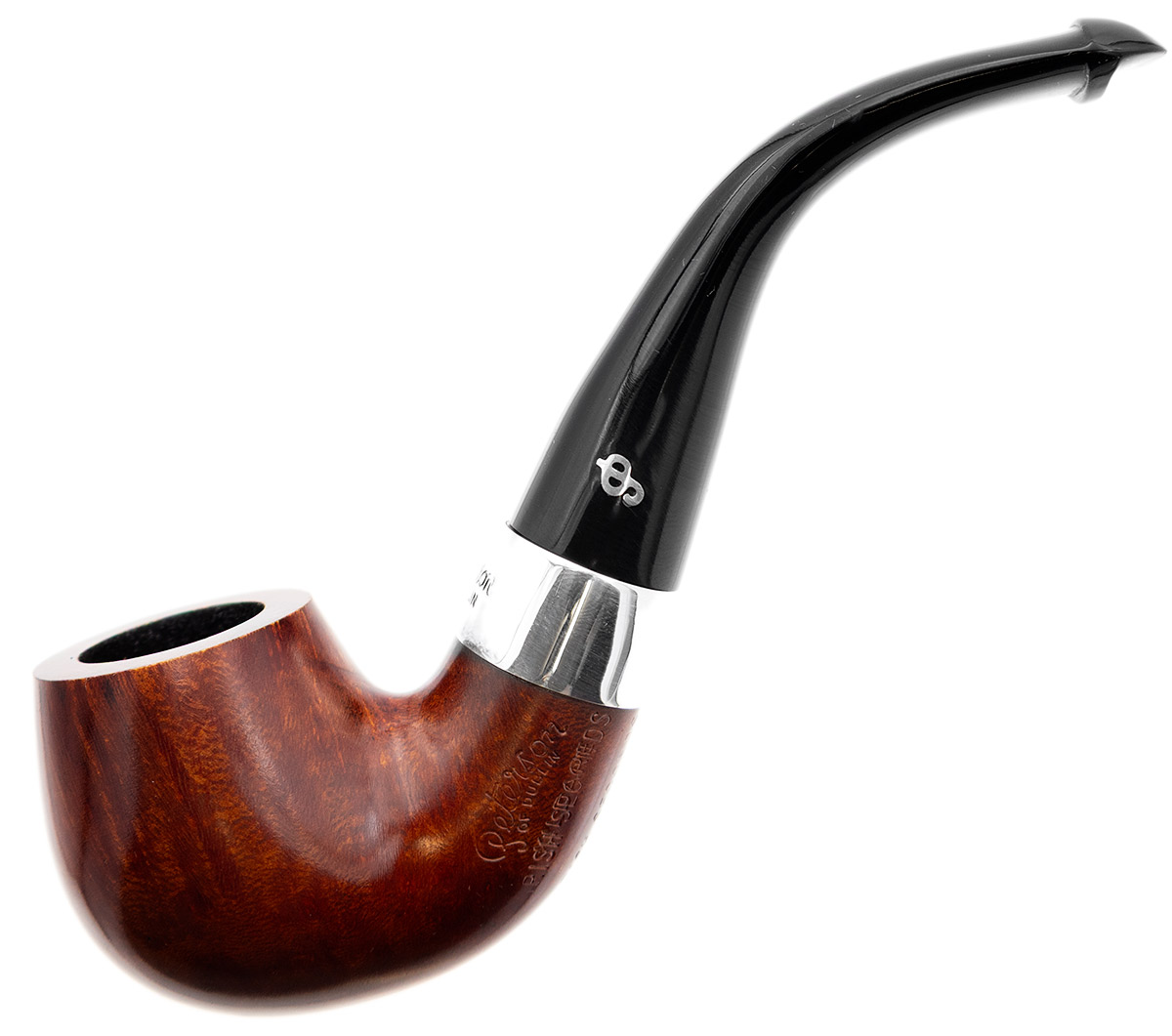 Irish Seconds Smooth Bent Billiard with Silver Band P-Lip (2)
