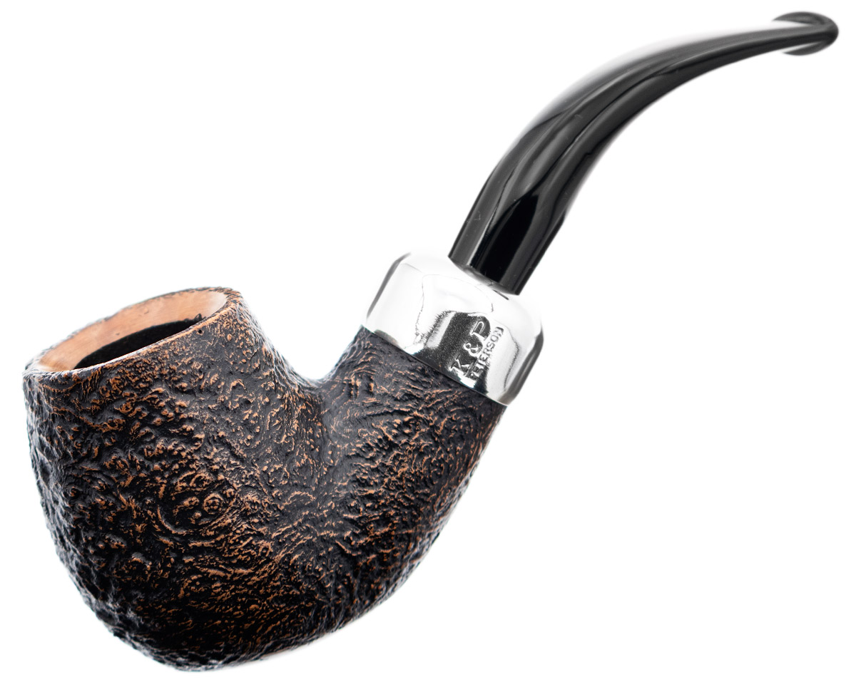 Irish Seconds Sandblasted Bent Billiard with Army Mount Fishtail (3) (9mm)