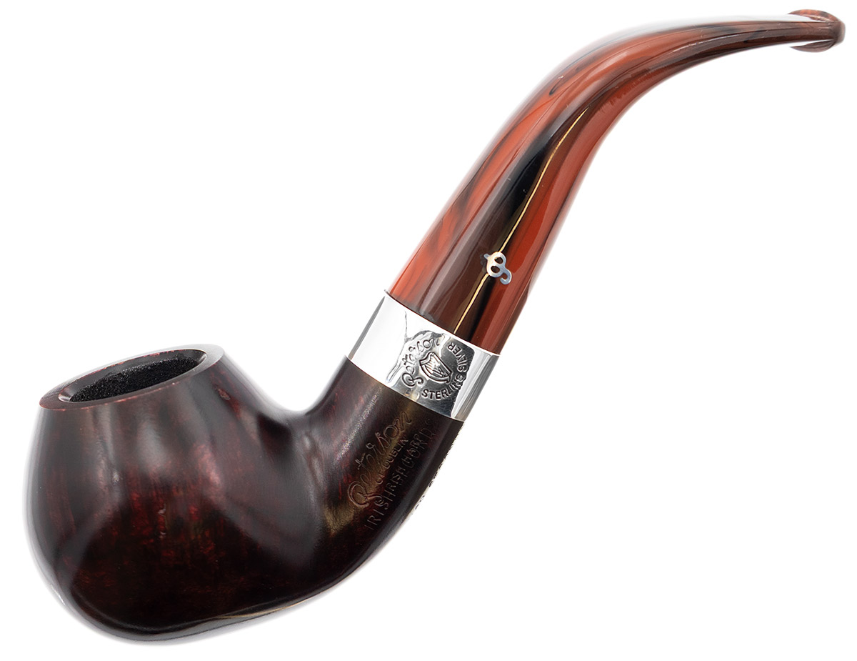 Irish Seconds Smooth Bent Apple with Silver Band Fishtail (2)