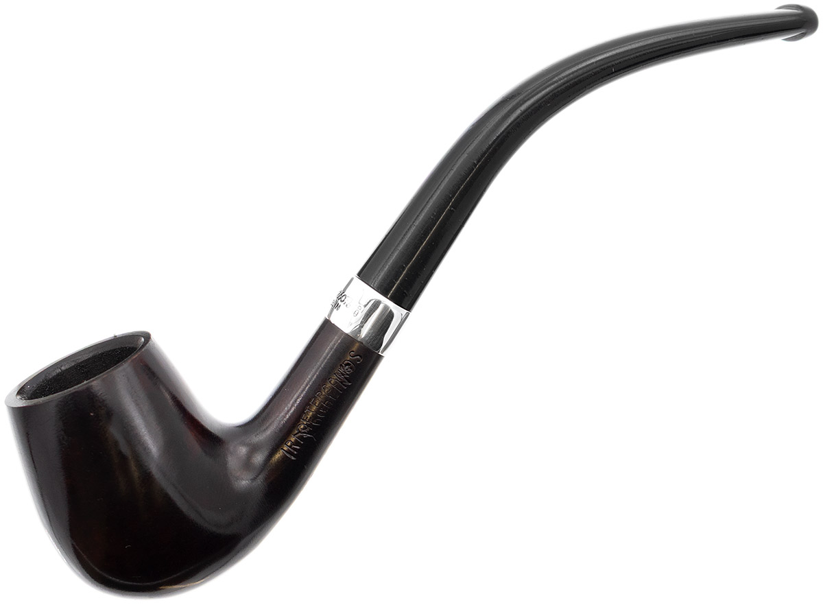 Irish Seconds Smooth Bent Billiard with Silver Band Fishtail (3)