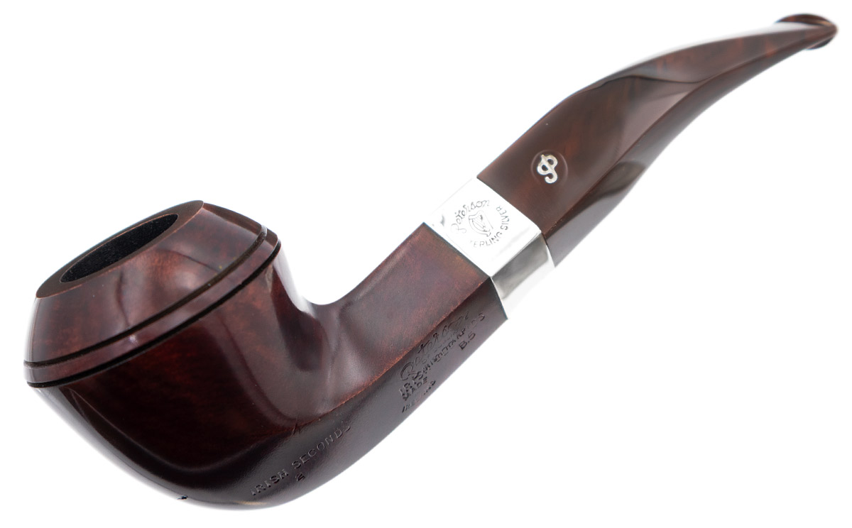 Irish Seconds Smooth Bent Bulldog with Silver Band Fishtail (2)