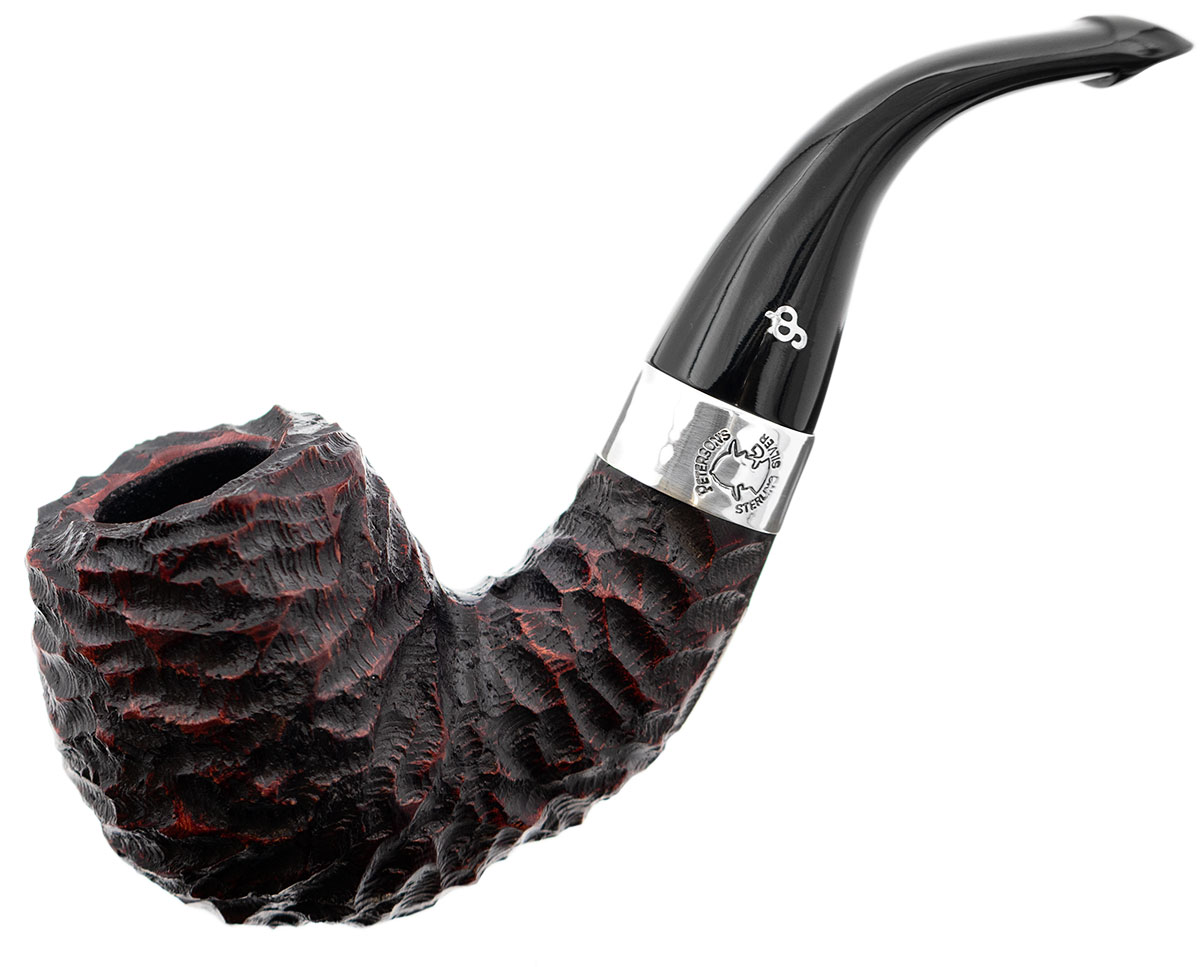 Irish Seconds Rusticated Bent Billiard with Silver Band P-Lip (2)