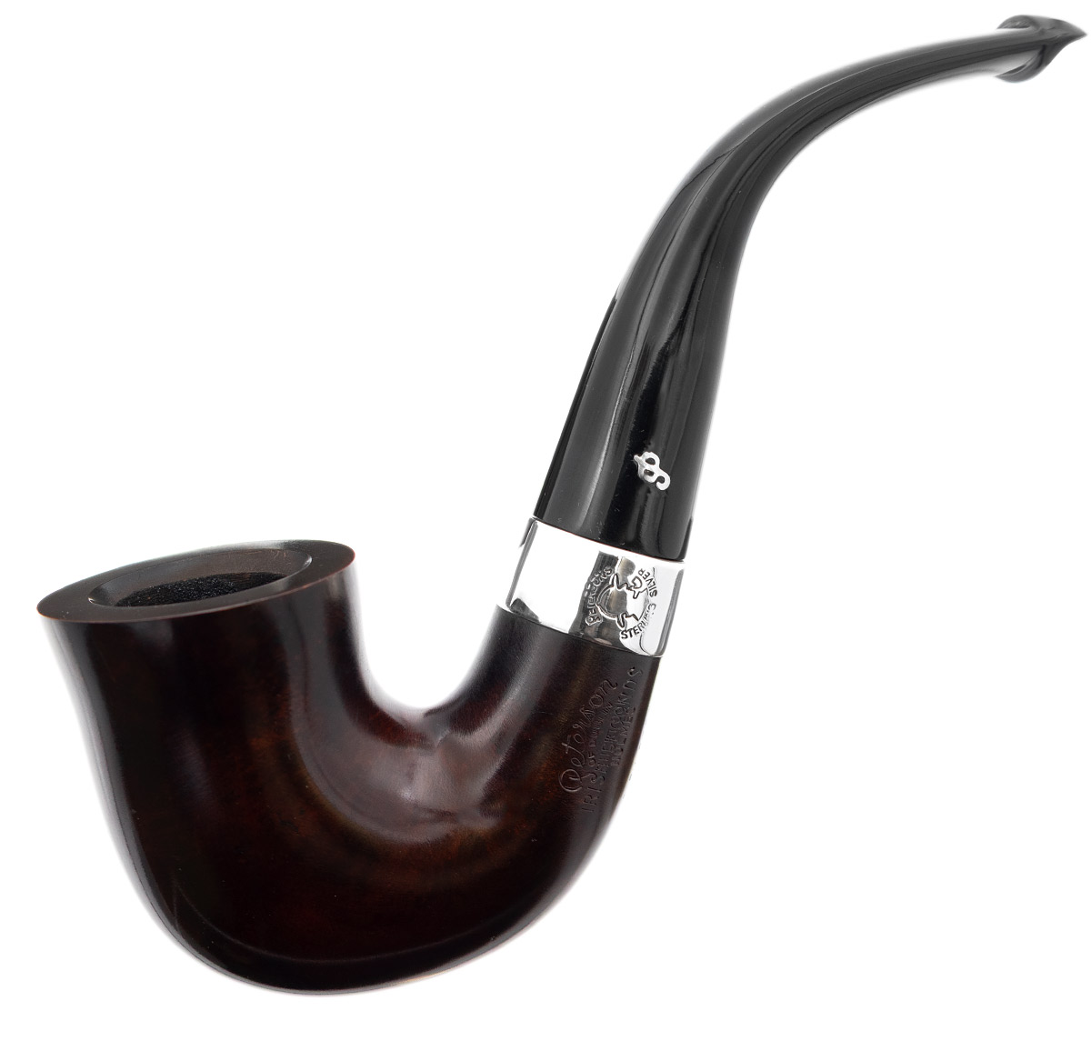 Irish Seconds Smooth Calabash with Silver Band P-Lip (2) (9mm)