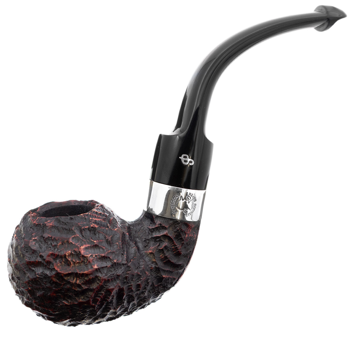 Irish Seconds Rusticated Bent Apple with Silver Band P-Lip (2)