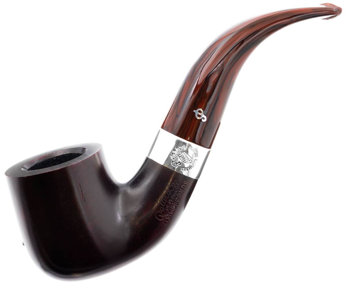 Irish Seconds Smooth Bent Pot with Silver Band Fishtail (2)