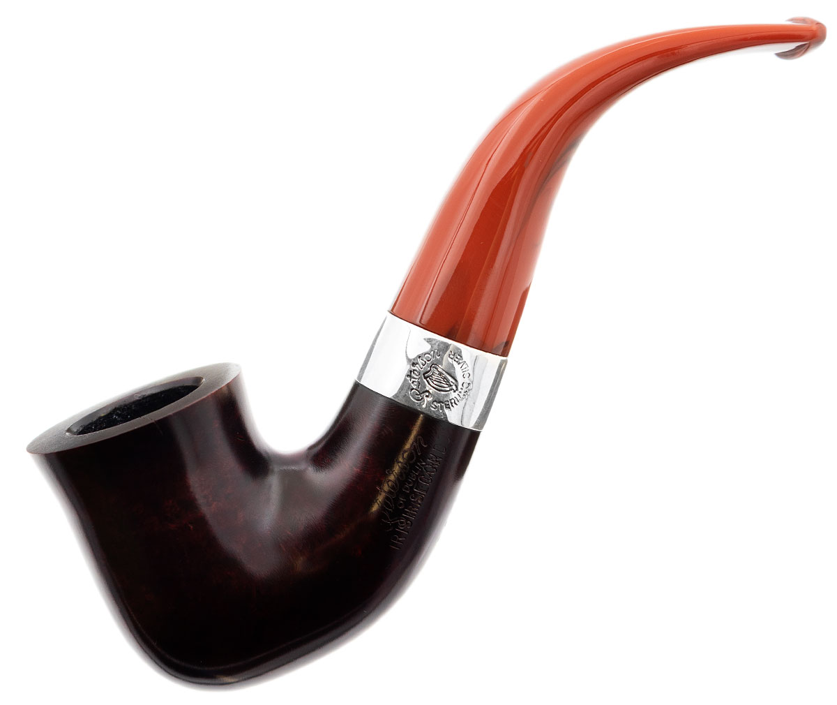 Irish Seconds Smooth Calabash with Silver Band Fishtail (2)