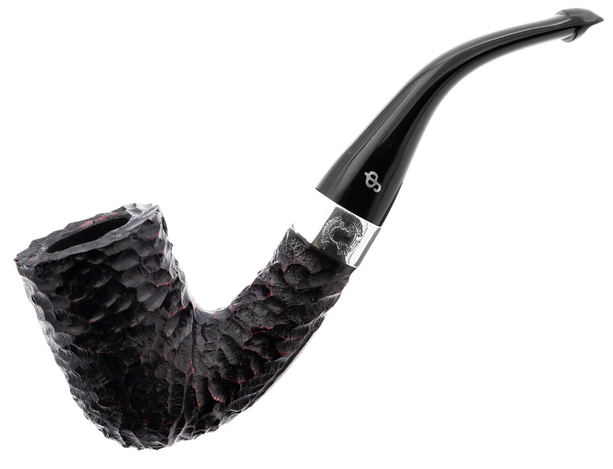 Irish Seconds Rusticated Bent Billiard with Silver Band P-Lip (2)