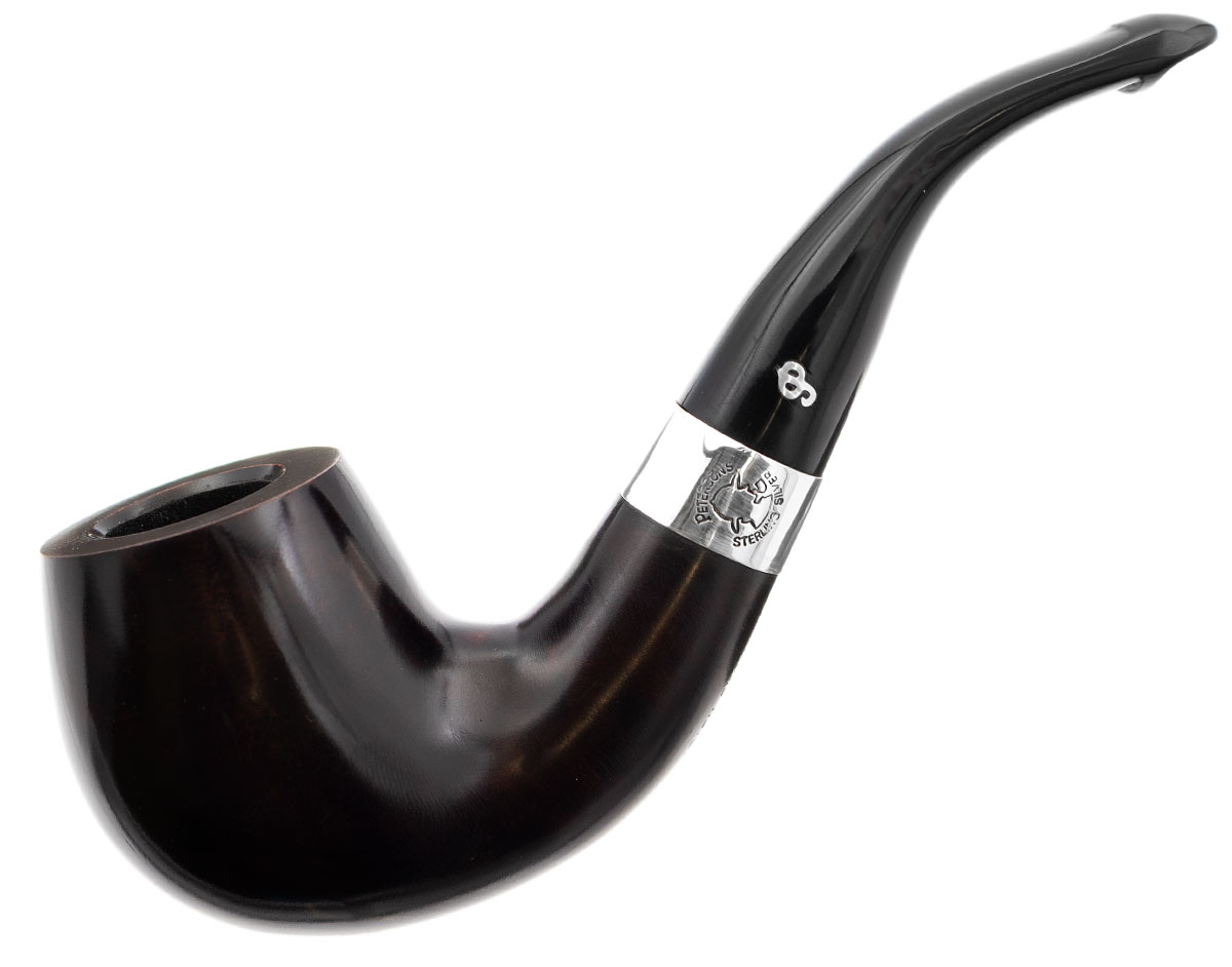 Irish Seconds Smooth Bent Billiard with Silver Band P-Lip (2)