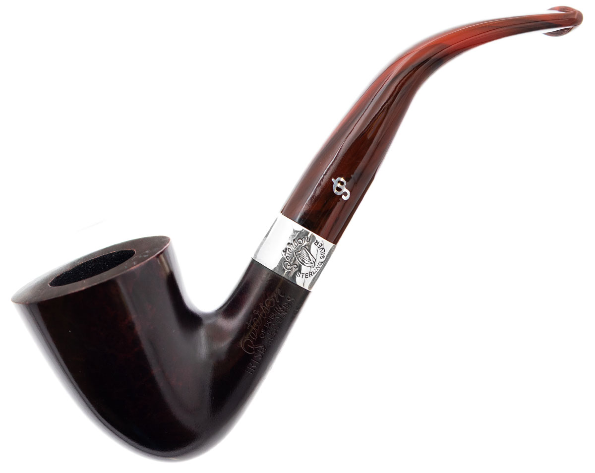 Irish Seconds Smooth Bent Dublin with Silver Band P-Lip (2)