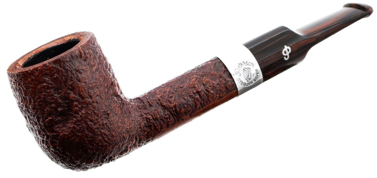 Irish Seconds Sandblasted Lovat with Silver Band Fishtail (2) (9mm)