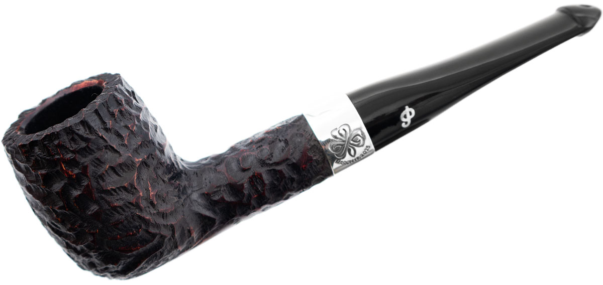 Irish Seconds Rusticated Billiard with Silver Band P-Lip (2)