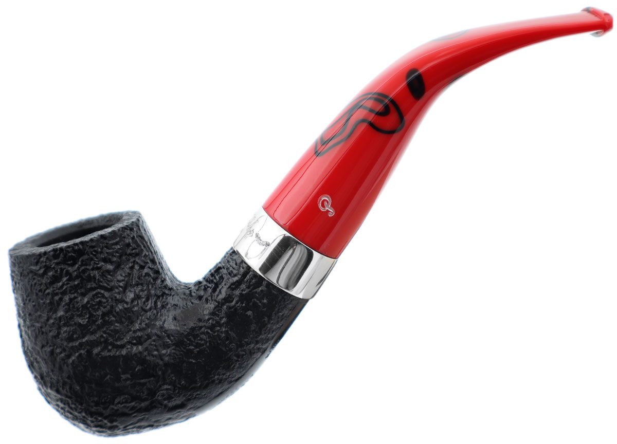 Irish Seconds Sandblasted Bent Billiard Fishtail (3) (9mm)