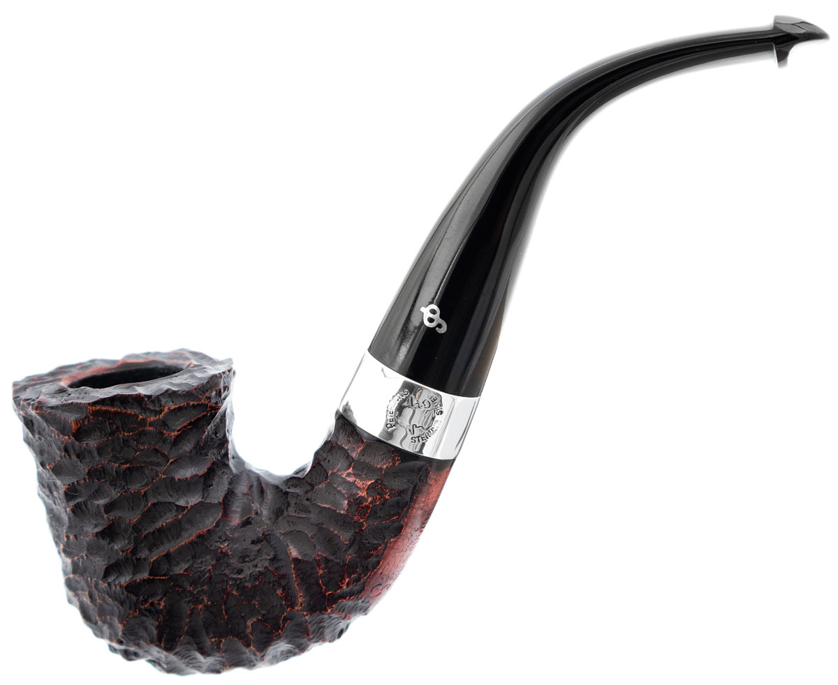 Irish Seconds Rusticated Calabash with Silver Band P-Lip (2)