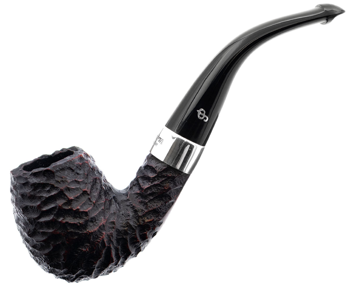 Irish Seconds Rusticated Bent Billiard with Silver Band P-Lip (2)