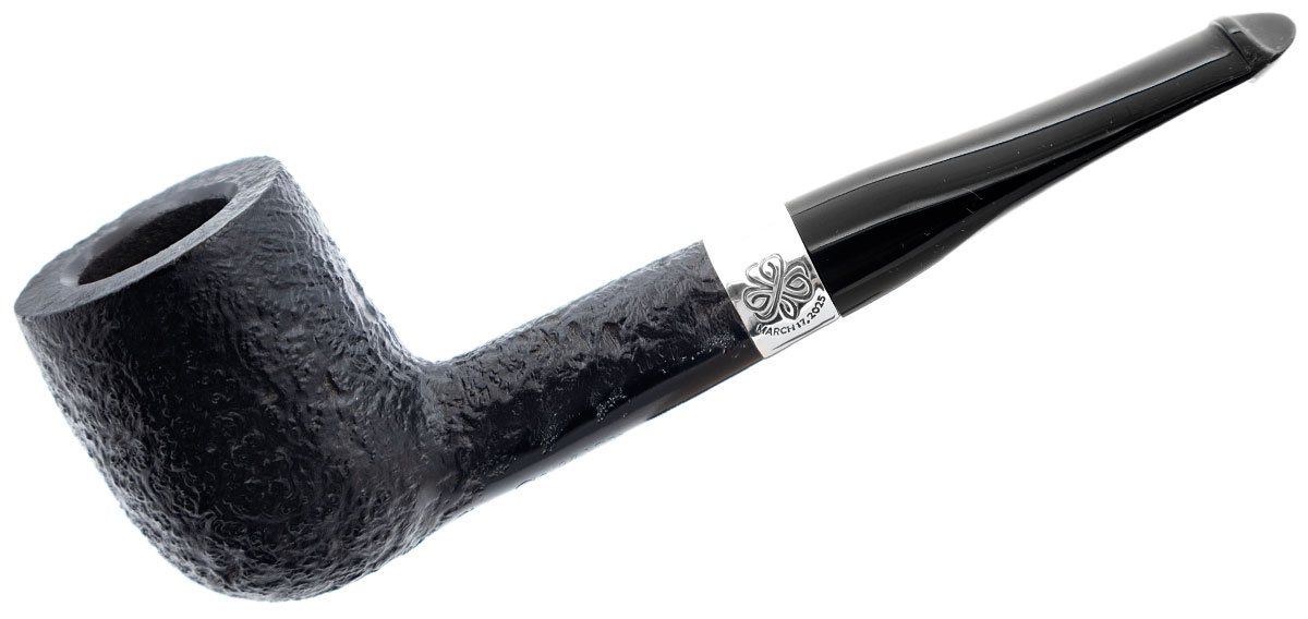 Irish Seconds Sandblasted Billiard with Silver Band P-Lip (2)