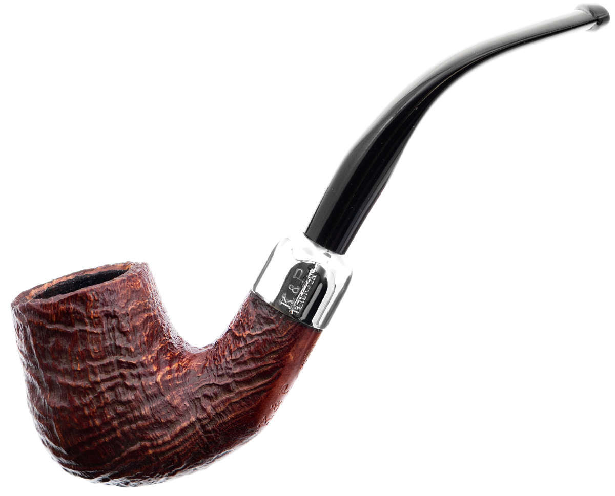 Irish Seconds Sandblasted Bent Billiard with Army Mount Fishtail (3)