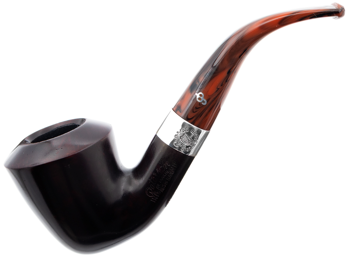 Irish Seconds Smooth Calabash with Silver Band Fishtail (2)