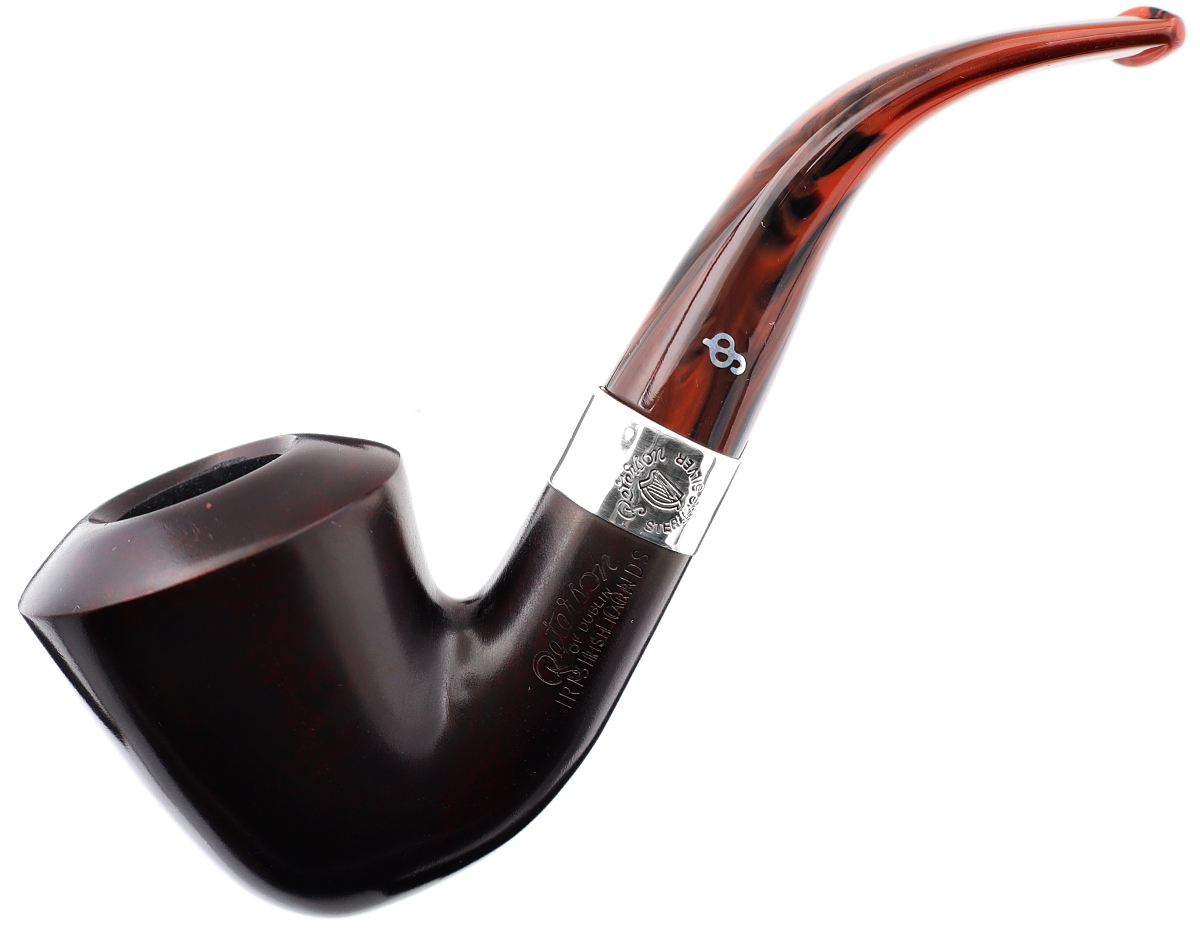 Irish Seconds Smooth Calabash with Silver Band Fishtail (2)