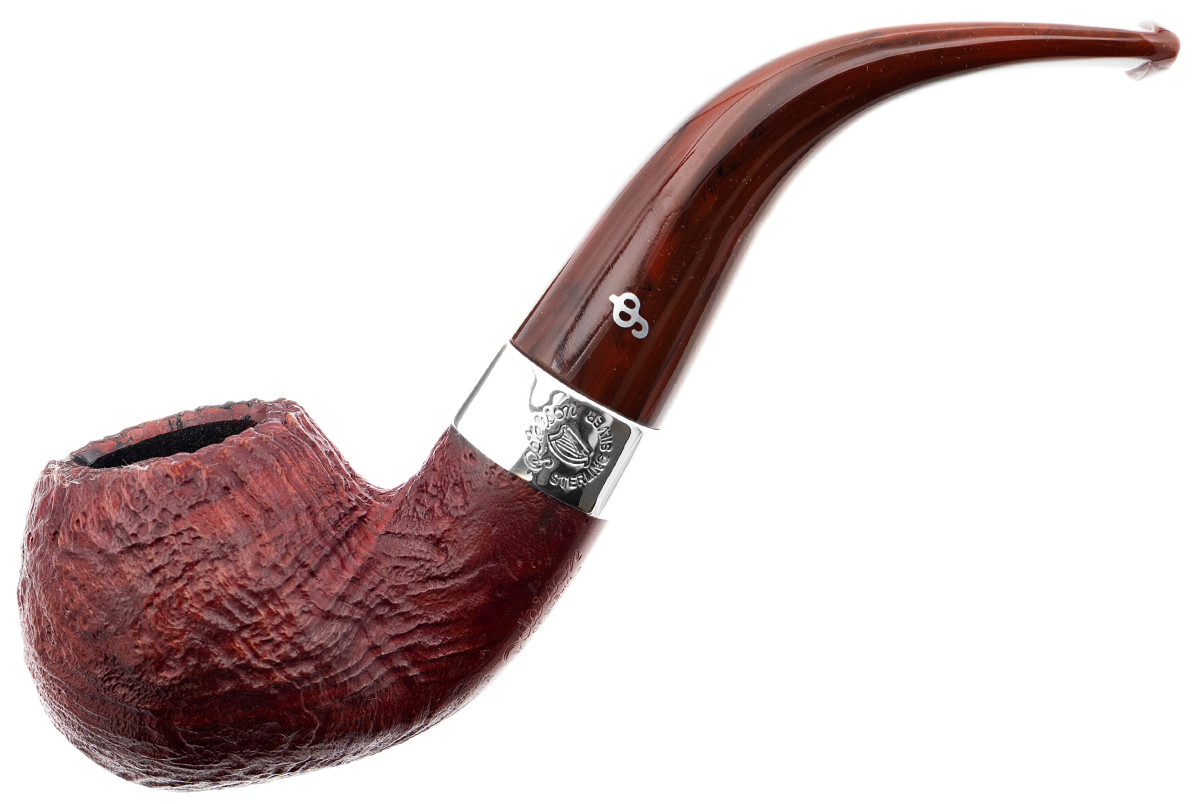 Irish Seconds Sandblasted Bent Apple with Silver Fishtail (2)