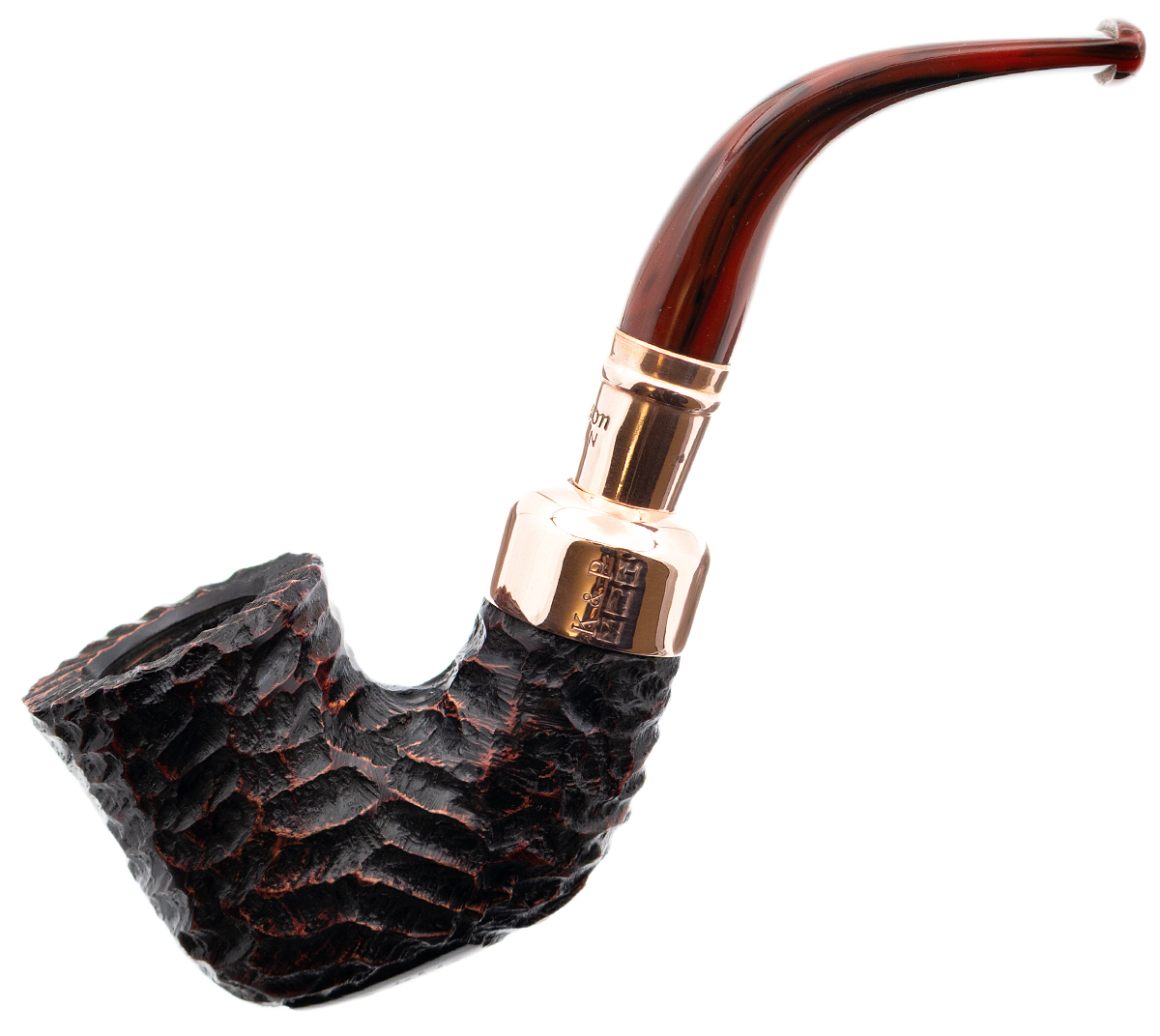 Irish Seconds Rusticated Calabash with Copper Spigot Fishtail (2)