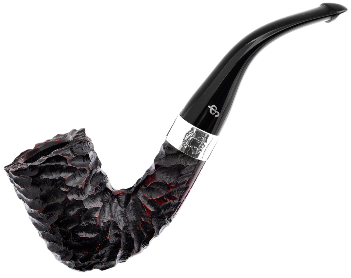 Irish Seconds Rusticated Bent Billiard with Silver Band P-Lip (2)