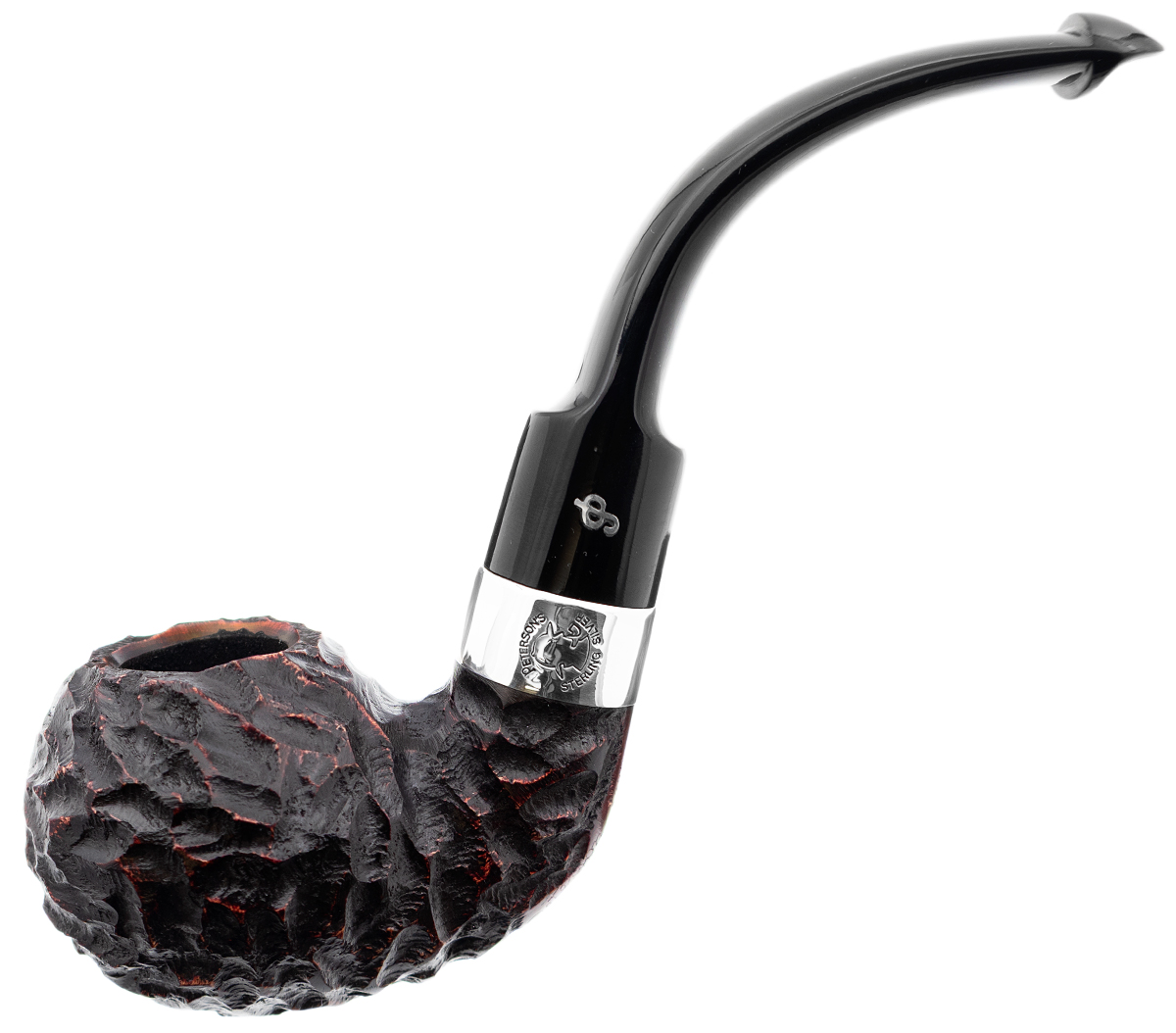 Irish Seconds Rusticated Bent Apple with Silver Band P-Lip (2)