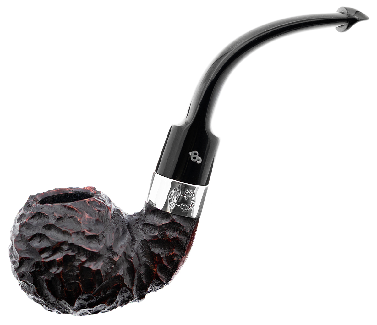 Irish Seconds Rusticated Bent Apple with Silver Band P-Lip (2)