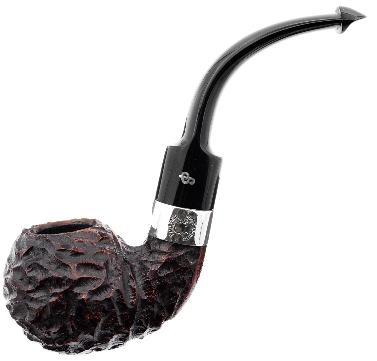 Irish Seconds Rusticated Bent Apple with Silver Band P-Lip (2)