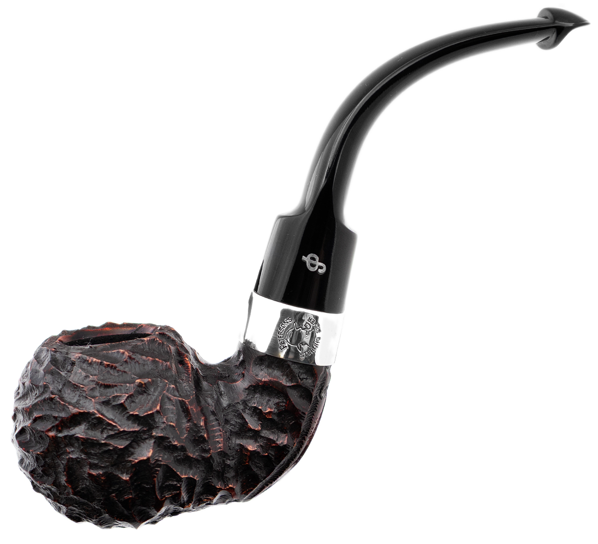Irish Seconds Rusticated Bent Apple with Silver Band P-Lip (2)