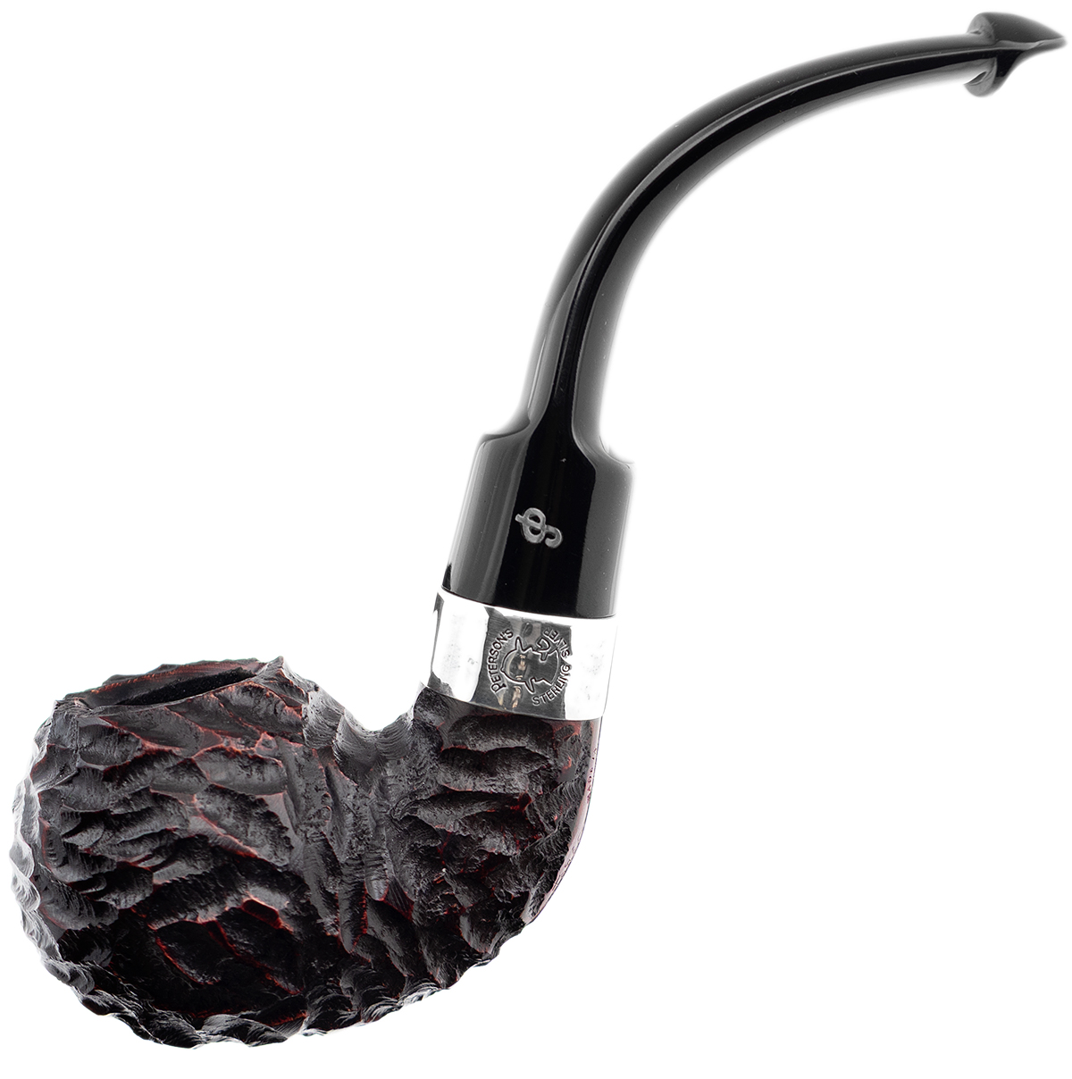 Irish Seconds Rusticated Bent Apple with Silver Band P-Lip (2)