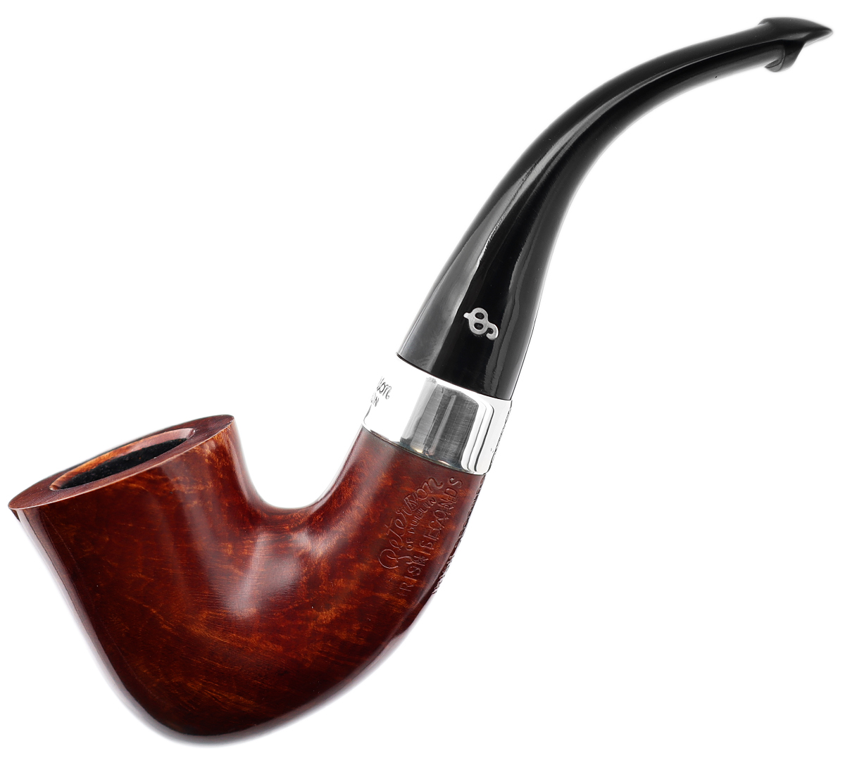 Irish Seconds Smooth Calabash with Silver Band P-Lip (2) (9mm)